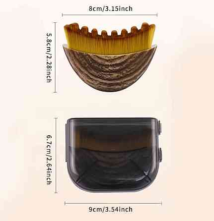 Масажна щітка для обличчя з м’якою щетиною, щітка для лімфодренажу та очищення шкіри, компактна ручна щітка Київ