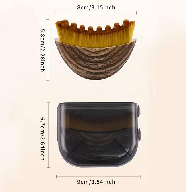 Масажна щітка для обличчя з м’якою щетиною, щітка для лімфодренажу та очищення шкіри, компактна ручна щітка Київ - фото 3