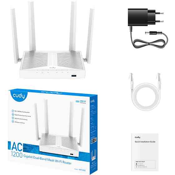 Маршрутизатор Cudy WR1300S, AC1200 Gigabit Wi-Fi Mesh Router with USB Вінниця