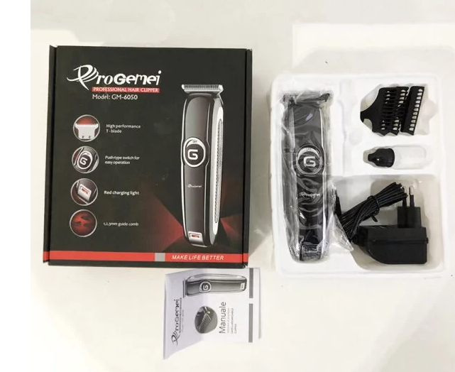 Машинка для стрижки GEMEI GM 6050 професійна бездротова модель з насадками та потужним мотором 5203 Одеса - фото 4