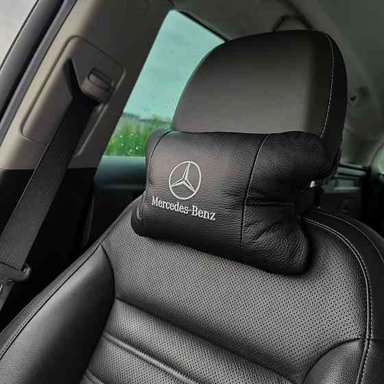 Комфортна подушка підголівник для автомобіля Mercedes-Benz Мерседес, Подушка під шию з логотипом YB-34 Івано-Франківськ