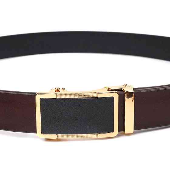 Брючний чоловічий ремінь із натуральної шкіри 21476 Vintage Коричневий Київ