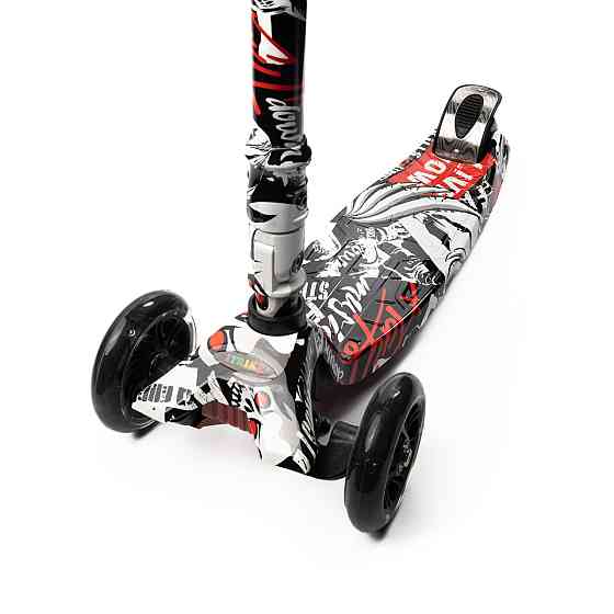 Самокат детский трехколесный iTrike MAXI JR 3-055-WP8 руль 66-89см, колеса ПУ с подсветкой, Черный Каменец-Подольский