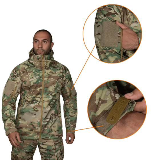 Куртка мужская теплая CM Stalker SoftShell (Мультикам) S Винница