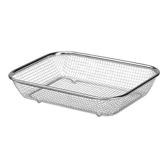 Сито-кошик для миття овочів та фруктів 29.5х21х6 см друшляк з нержавіючої сталі HP-19-23-M Коломия