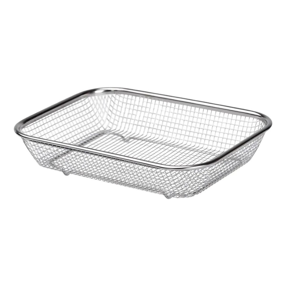 Сито-кошик для миття овочів та фруктів 29.5х21х6 см друшляк з нержавіючої сталі HP-19-23-M Коломия - фото 1