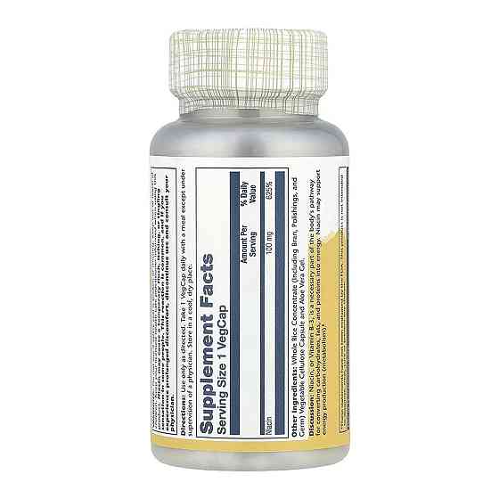 Ниацин Solaray Niacin 100mg 100 вег капс Київ