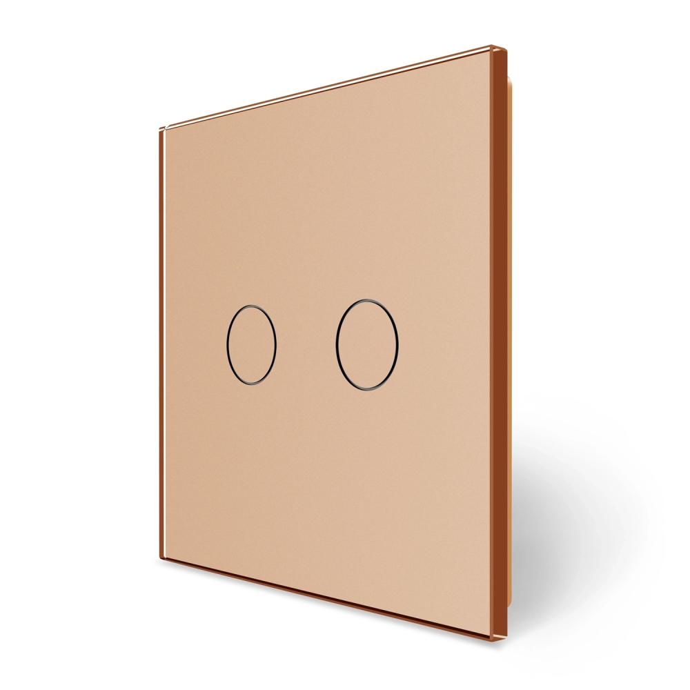 LIVOLO Комплект бездротовий сенсорний вимикач з реле 2 канали LIVOLO золотий матове скло Коломия - фото 8