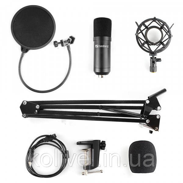 Ігровий стрім мікрофон Sandberg Streamer Kit USB, кабель 2,5м. (126-07) Київ - фото 2