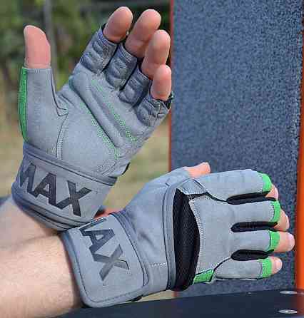 Рукавички для фітнесу MadMax MFG-860 Wild Grey/Green XL Каменское