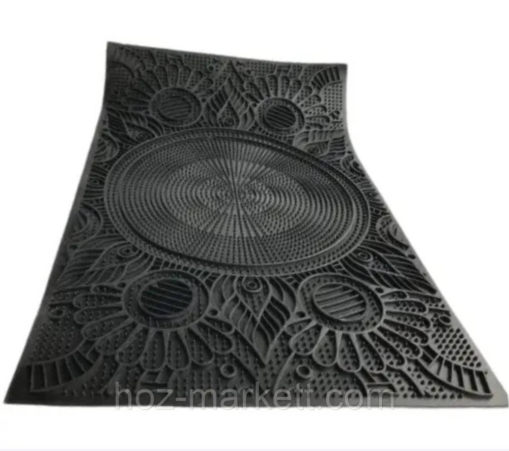 Коврик резиновый придверный  Солнце 58 см х 36.5 см ченый Харьков - изображение 2