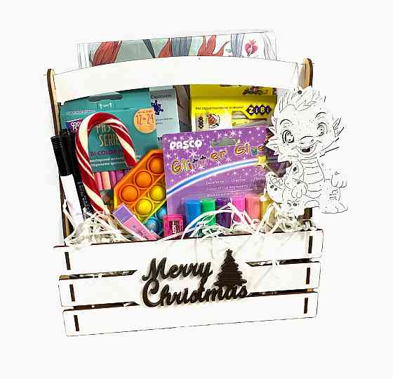 Подарунковий набір для дітей на новий рік, набір для творчості 10 в 1 (маркери, олівці, блокнот та інше) Кам'янець-Подільський