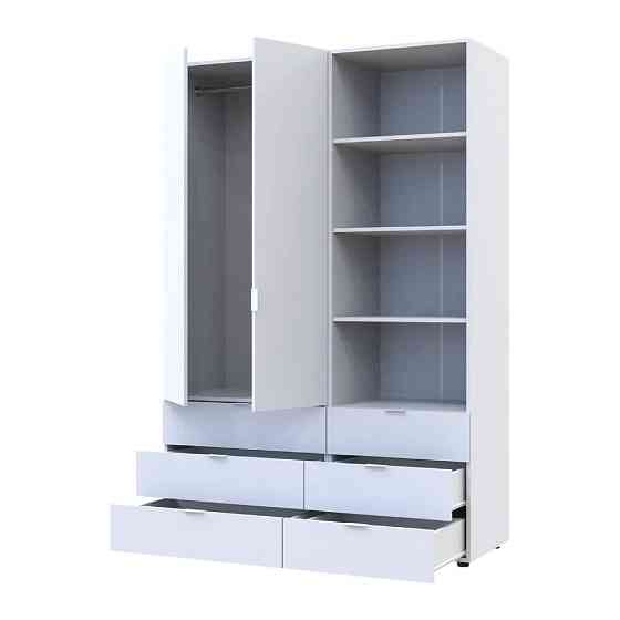 Шкаф для одежды Doros Гелар Белый 2ДСП с пеналом 137.5х49.5х203.4 (DRS-011911) Днепр