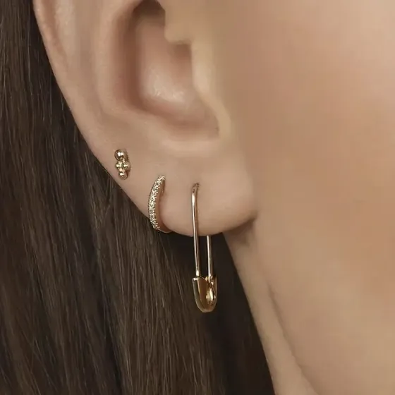 Золотистые серьги-булавки, минималистичные – пара 4,1 см Киев