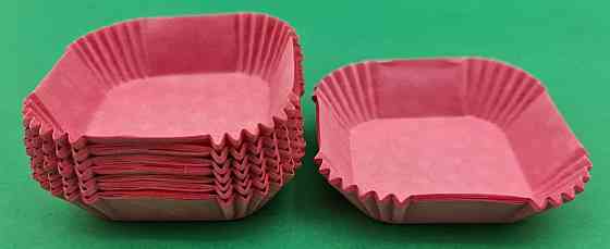 Тартолетка для кексів"Квадратна рожева"(58,5*58,5*21,5) (100шт)/К-58,5/ (1 уп.) Харків