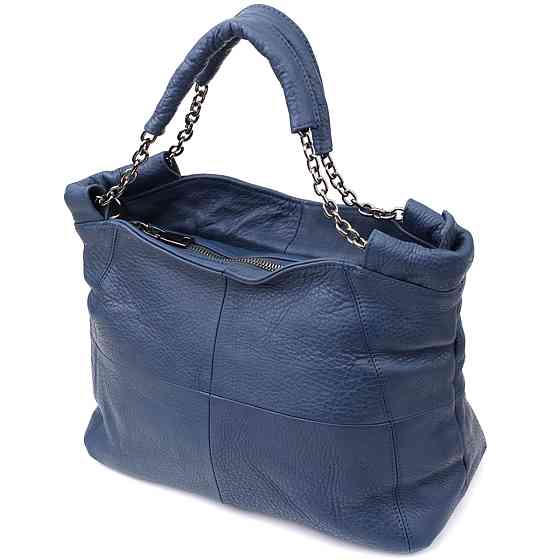 Сумка на кожен день з натуральної шкіри Vintage 22988 Синій Київ