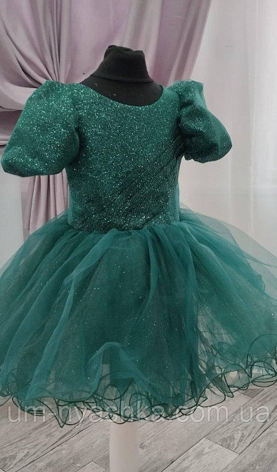 Ошатне зеленое плаття на дівчинку на 2-4 роки Костюм Ялинка, Зелене плаття Ялинка Кривий Ріг - фото 1