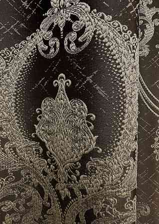 Комплект штор на люверсах VR-Textil Парча № 1774ш Венге з бежевим 155х270 см 2 шт (37-0263) Київ