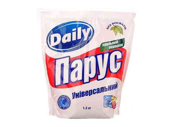 Пральний порошок Парус DAILY ручн. універс. (дой-пак) 1,5кг ТМ БЕЛЫЕ ПАРУСА   Solmir Київ