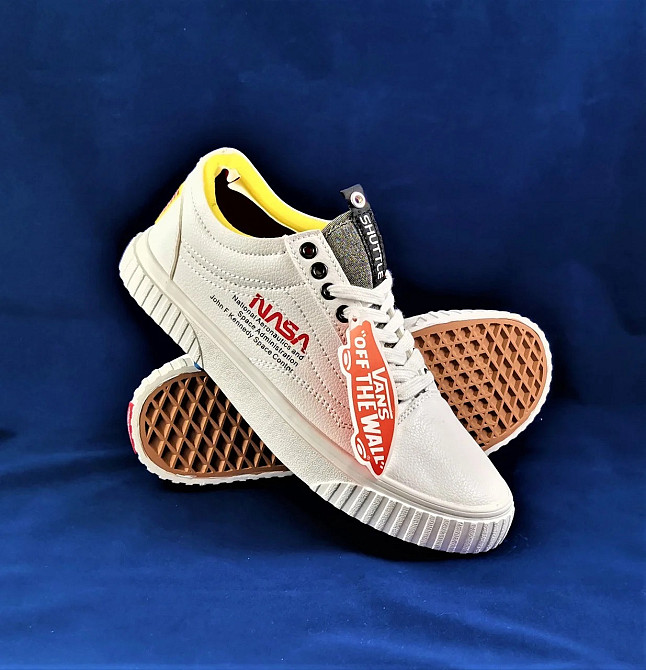 Кроссовки NASA Shuttle Белые Кеды Ванс Женские Кожаные (размеры: 36,37,38,39) Видео Обзор Днепр - изображение 9