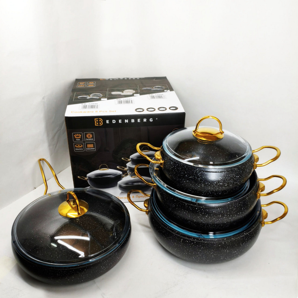 Набор кастрюль для электроплиты, Набор кастрюль из нержавеющей стали Сборный DO-45 Львов - изображение 7