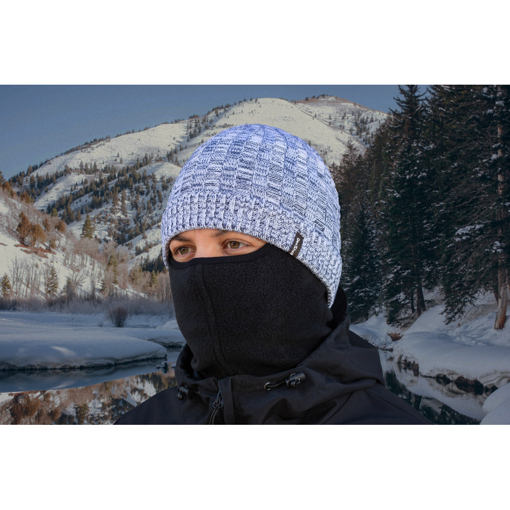 Водонепроницаемая шапка Dexshell Heathered Rib Knit Beanie, onesize (56-58 см), бело-серая Ровно - изображение 2