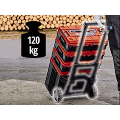Ящик для инструментов Einhell E-Case L с колесами, до 120кг, колеса 15см (4540014) Винница - изображение 4