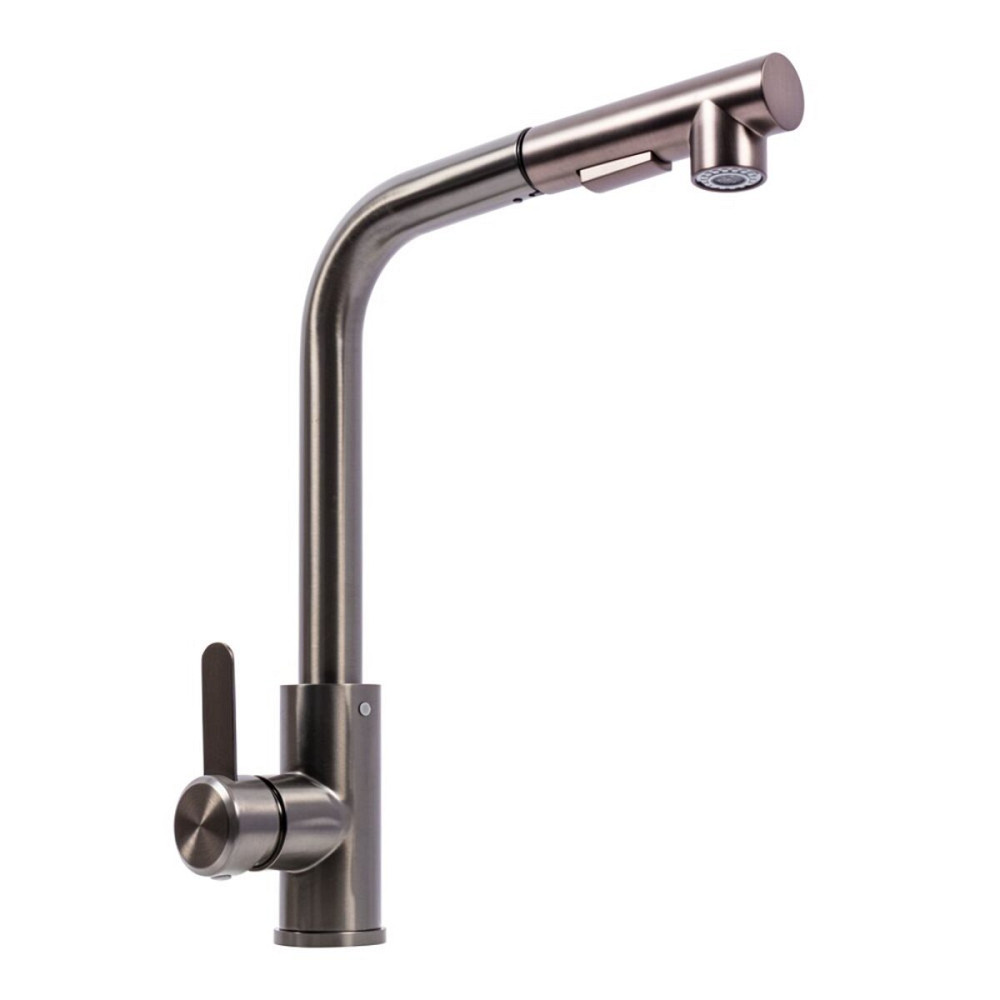 PLATINUM Кухонний змішувач Platinum FC-3 з висувною лійкою (PVD чорний) Киев - изображение 1