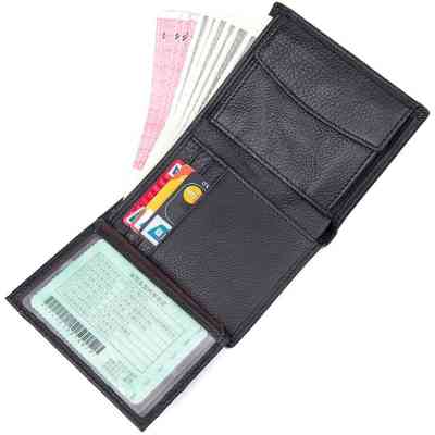 Гаманець Vintage Шкіряний Чорний (14598) Вінниця