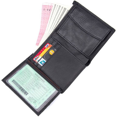 Кошелек Vintage Кожаный Черный (14598) Винница - изображение 5