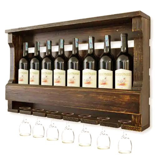 Настенная винная полка 