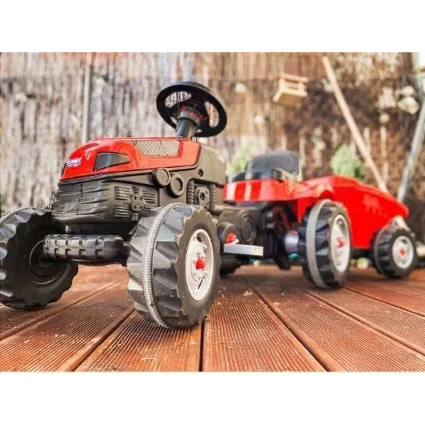 Детский педальный трактор с прицепом Pilsan красный на педалях для детей Киев - изображение 4