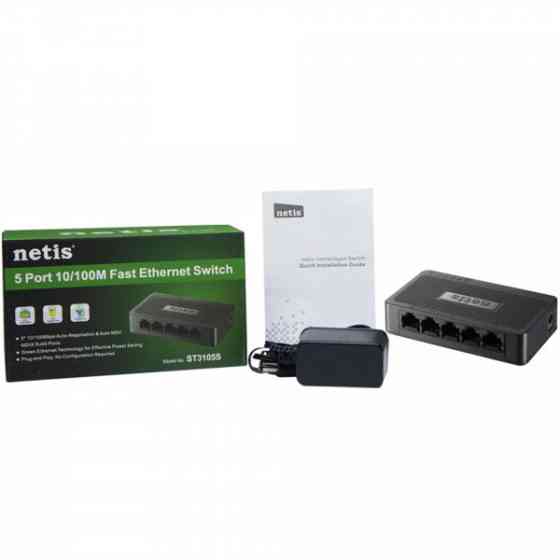 Комутатор Netis ST3105S, 5х10/100Mbps Fast Ethernet (ST3105S) Киев