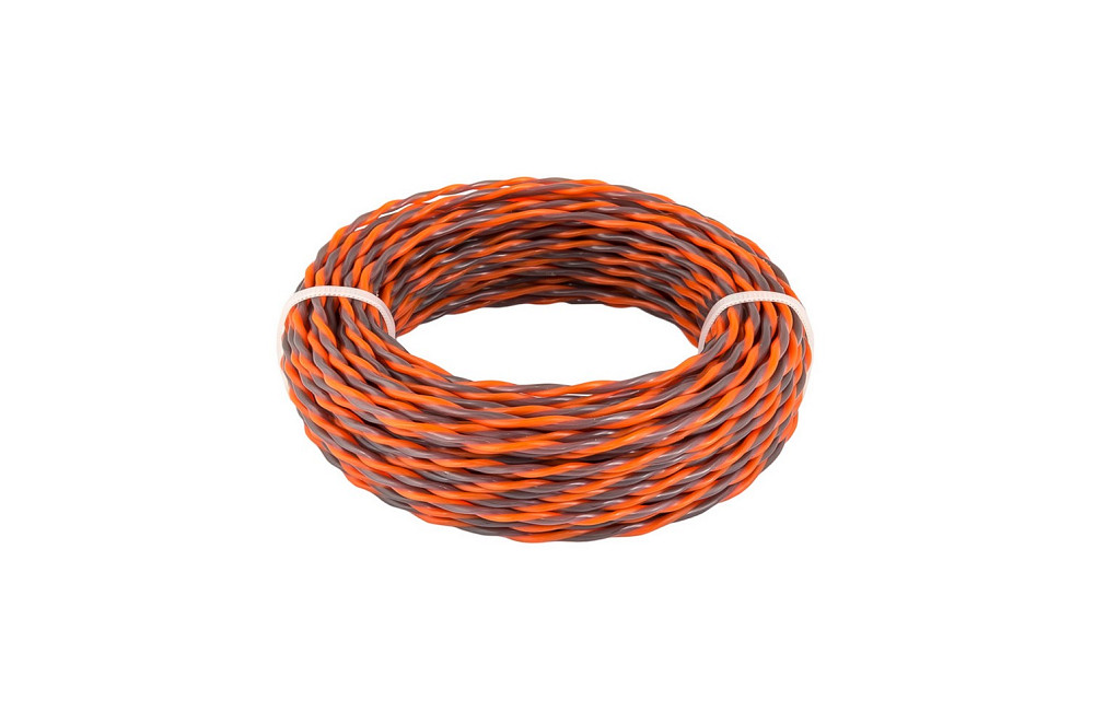 MASTERTOOL Жилка для тримера безшумна MASTERTOOL SPIRAL 2.70 мм 15 м двоколірна 19-1627 Киев - изображение 1