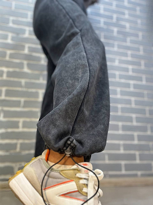 Штаны женские W 9181 джоггеры вареные резинка затяжка снизу графит, графит, S Киев - изображение 18