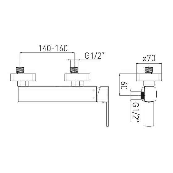 Смеситель для душа VOLLE SOTA (1538.100101) cromo Киев