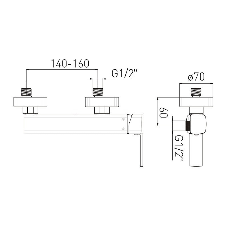 Смеситель для душа VOLLE SOTA (1538.100101) cromo Киев - изображение 2