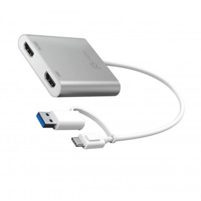 Адаптер USB-C/A to 2xHDMI F dual display J5create (JCA365-N) Винница - изображение 2