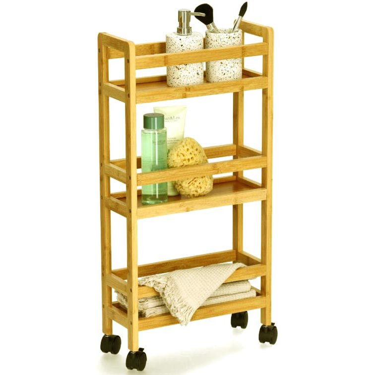 Этажерка для ванной на колёсиках 