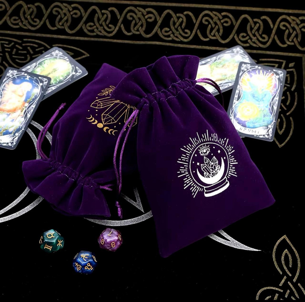 Мешочек из велюра для карт Таро или рун 