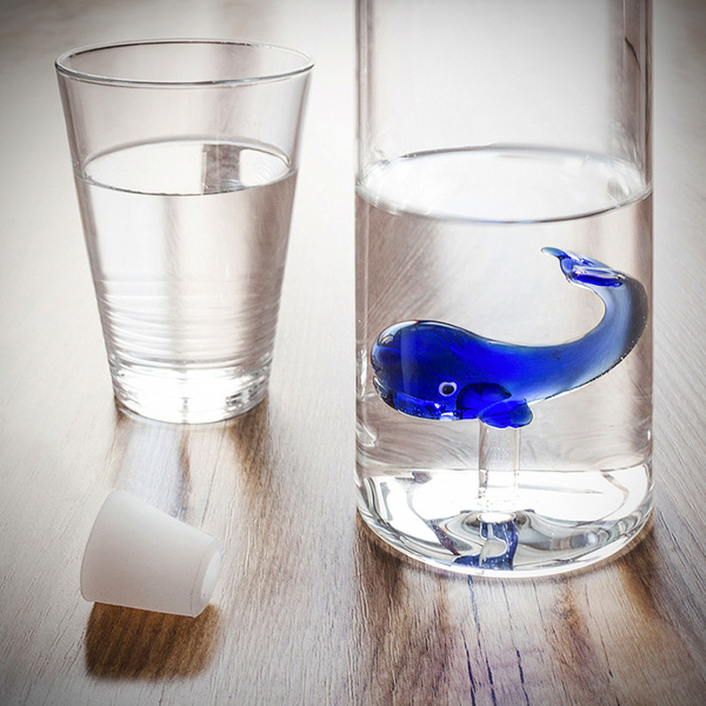 Бутылка Balvi Blue Whale (30 x 8.5 см) из боросиликатного стекла Киев - изображение 2