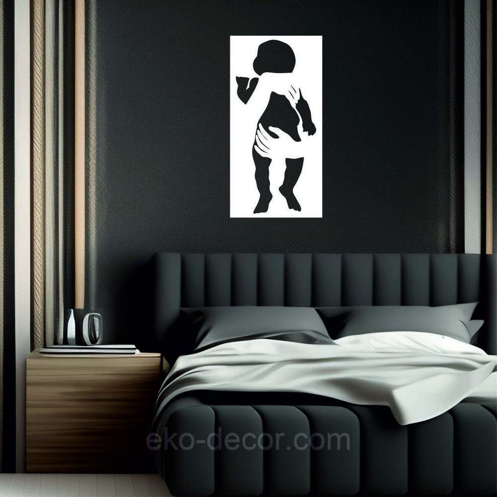 Декоративное настенное Панно «Дитя», Декор на стену 110*55 см, Белый Киев - изображение 6