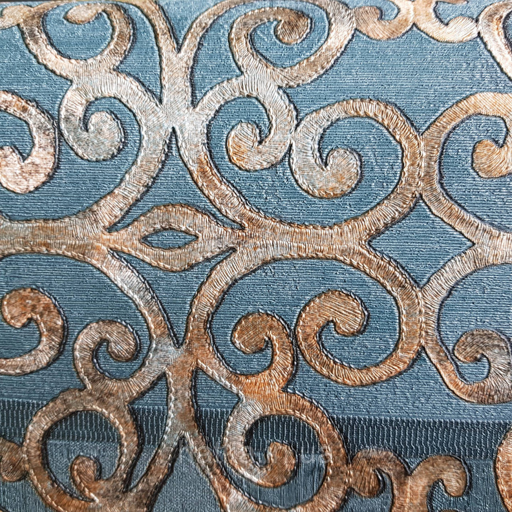 Шпалери метрові вінілові на флізелін 24 Carati Cristiana Masi вензель великий структурний золото на Київ - фото 4