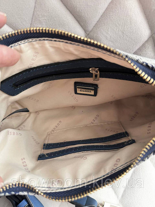 Комплектна жіноча сумка на плече Guess (812820) синя Київ - фото 4