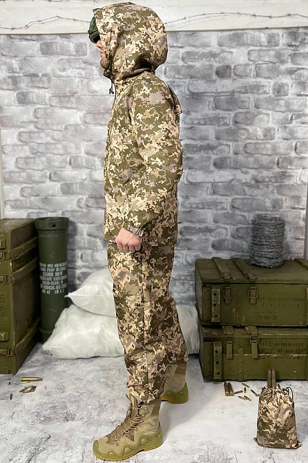 Тактический водонепроницаемый костюм дождевик пиксель зсу , Армейский дождевик маскировочный пиксель Львов - изображение 4