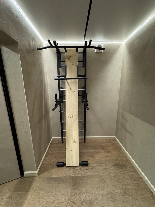 Профилактор доска для спины позвоночника тренажер шведская стенка черная оздоровительная ЛФК турник брусья Каменское - изображение 1