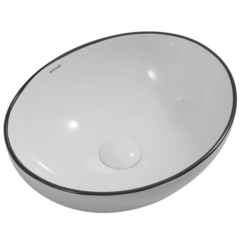 Раковина накладна MIXXUS PREMIUM ELLIPSE-0108 EDGE BLACK 400х330х145mm   ( MP6527 ) 28040 Харків - фото 1