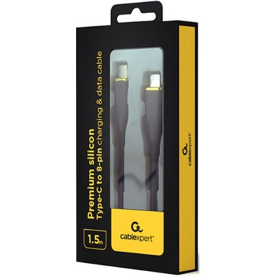 Дата кабель USB 2.0 AM to Lightning 1.5m 2.25A Cablexpert (CC-USB2S-CM8PM-1.5M-BK) Вінниця - фото 2