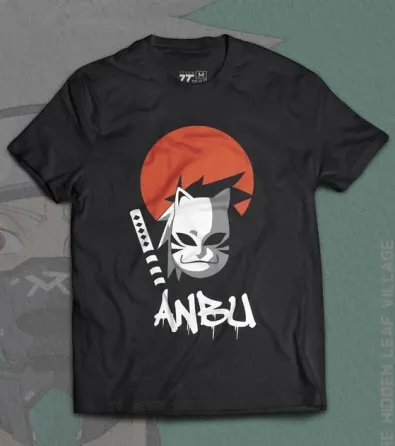 Футболка мужская с принтом Наруто Анбу Размер 48 Anime0004 Днепр