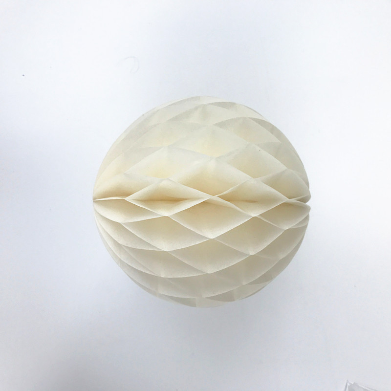 Шар из бумаги Соты 25 см айвори Киев - изображение 2